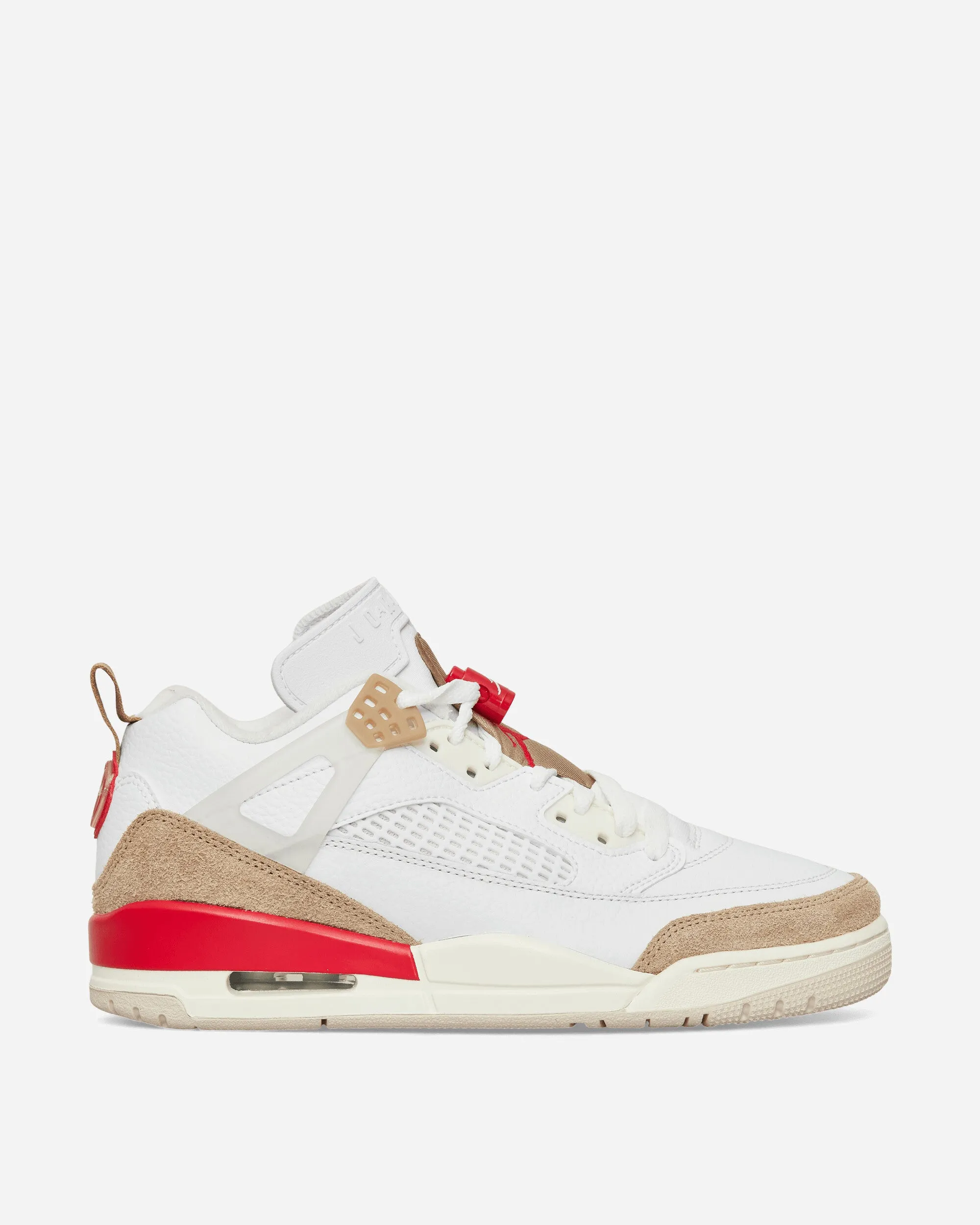 Jordan Spizike Low Sneakers Desert Camo / Sail / Fire Red Dynamic Lateral Support