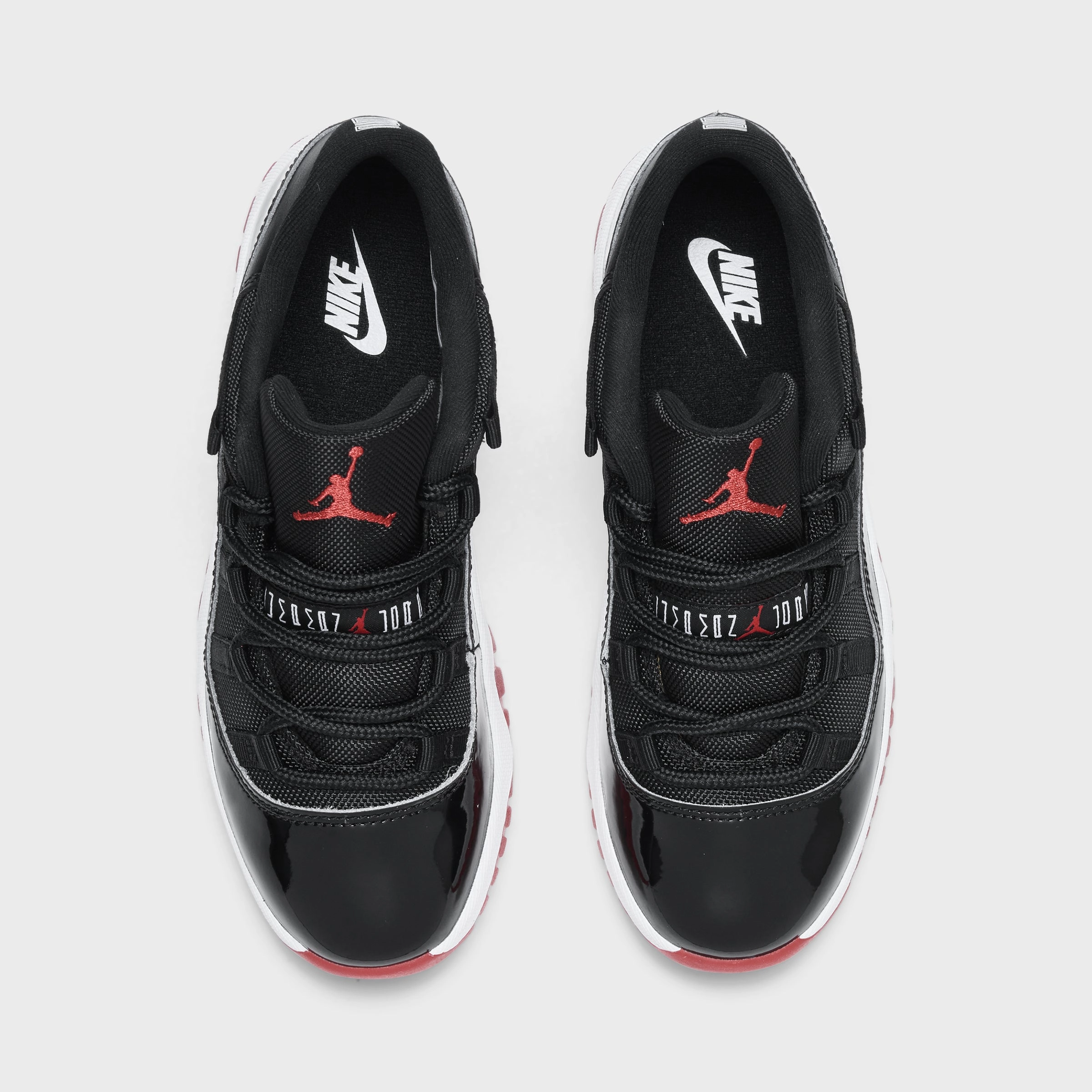 Jordan 11 Retro Low PS Black / Varsity Red - White Double Layered Collar
