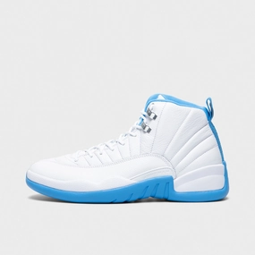 Jordan 12 Retro White / University Blue - Metallic Silver Sneakers Fashionable Collapsible Heel