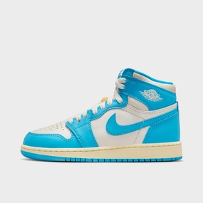 Jordan 1 High OG GS Dark Powder Blue / Sail Quick Cut Seamless Upper Construction