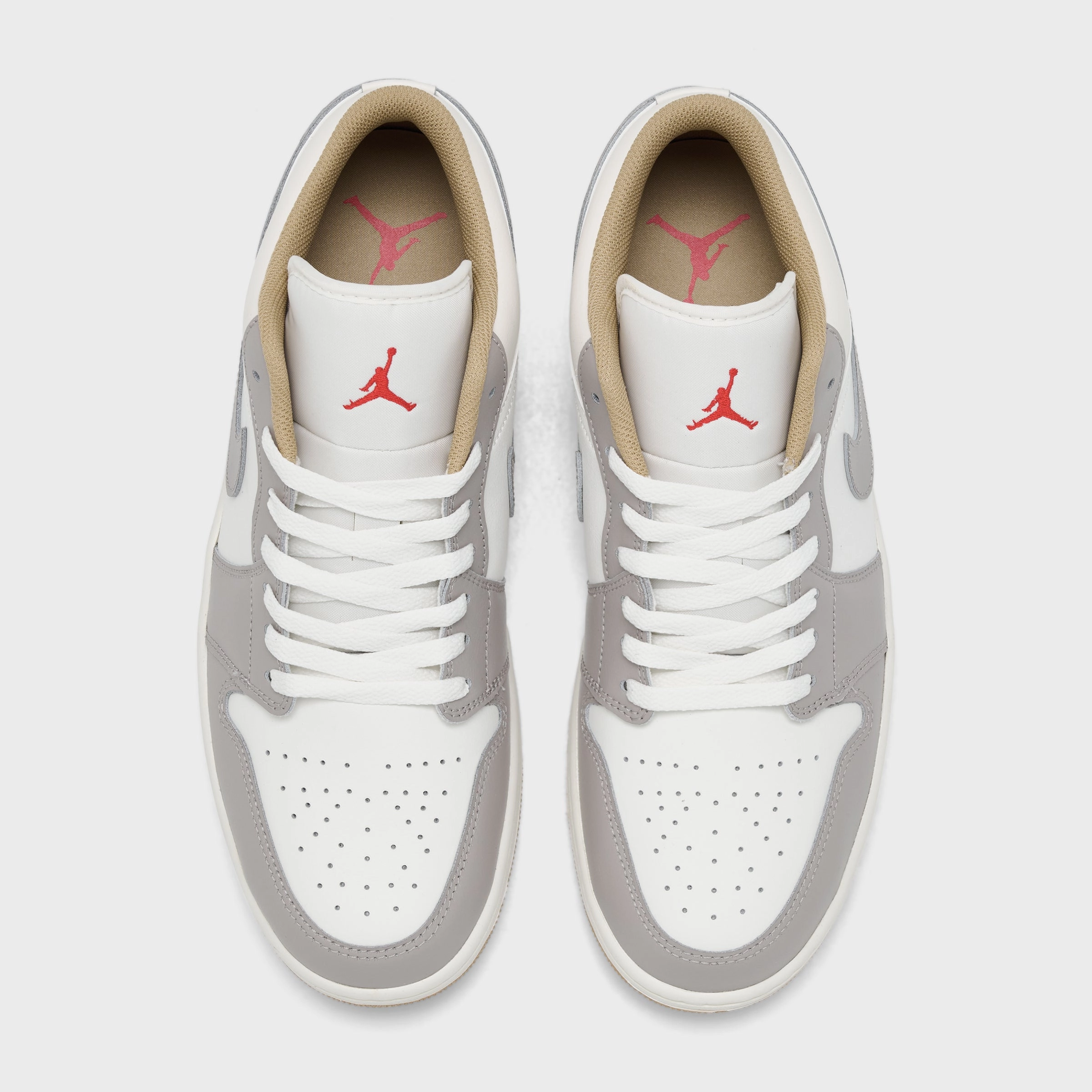Jordan 1 Low Sail/Fire Red-College Grey Sneakers Stylish Design lightweight foam