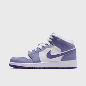 Airy Design Jordan 1 Mid GS Dusty Amethyst / Court Purple - White