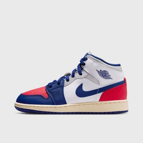 Jordan 1 Mid GS White / Deep Royal Blue - University Red Thermo Regulating Elite Grip
