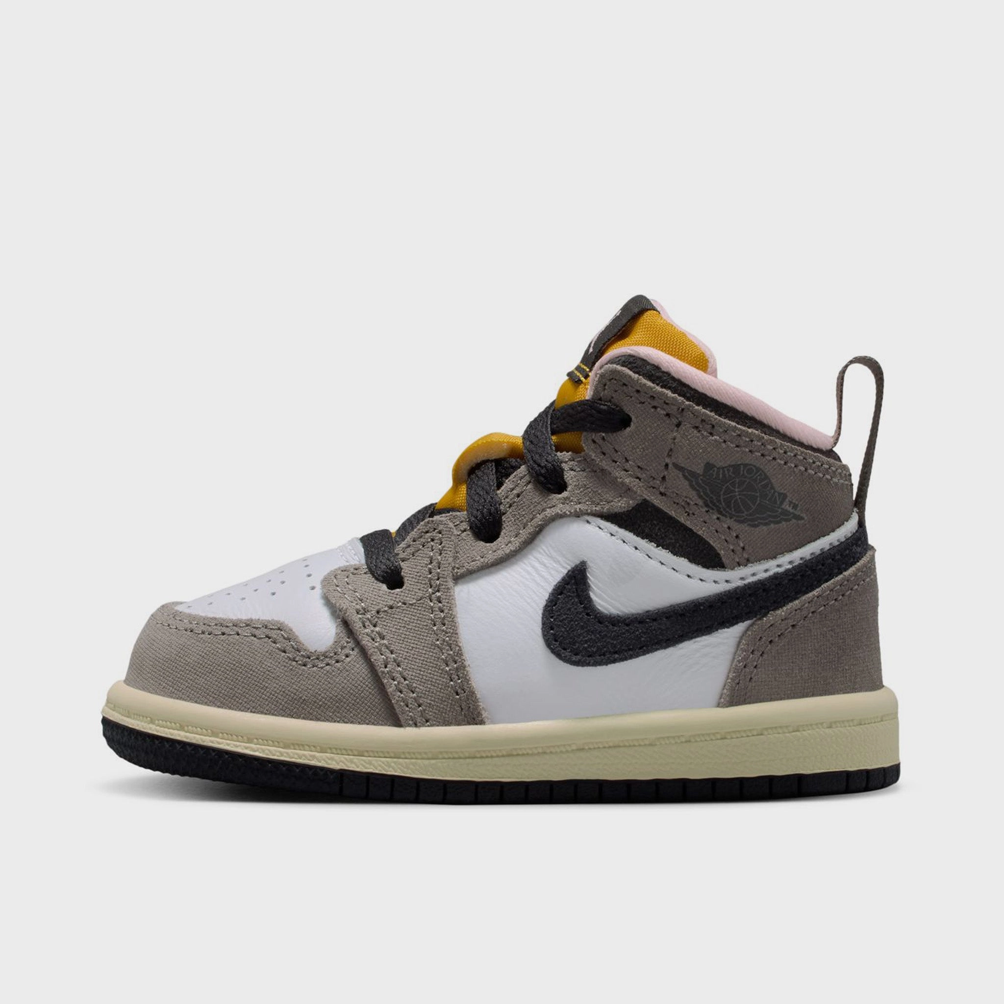 Sneakers Soft Interior Non Marketing Sole Jordan 1 Mid SE TD White / Oil Grey - Cave Stone