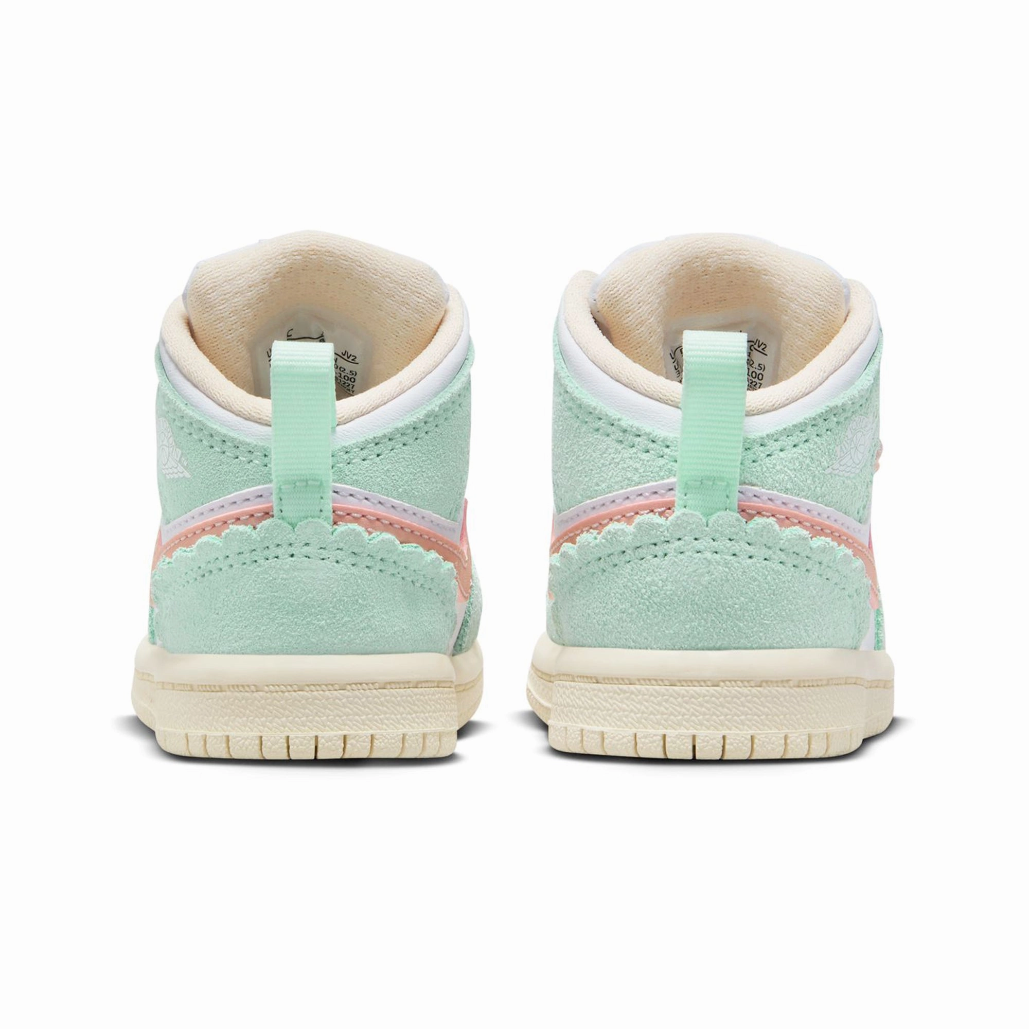 Jordan 1 Mid SE Toddler DZ5360-100 Air Cushioning Recycled Polyester Fabric