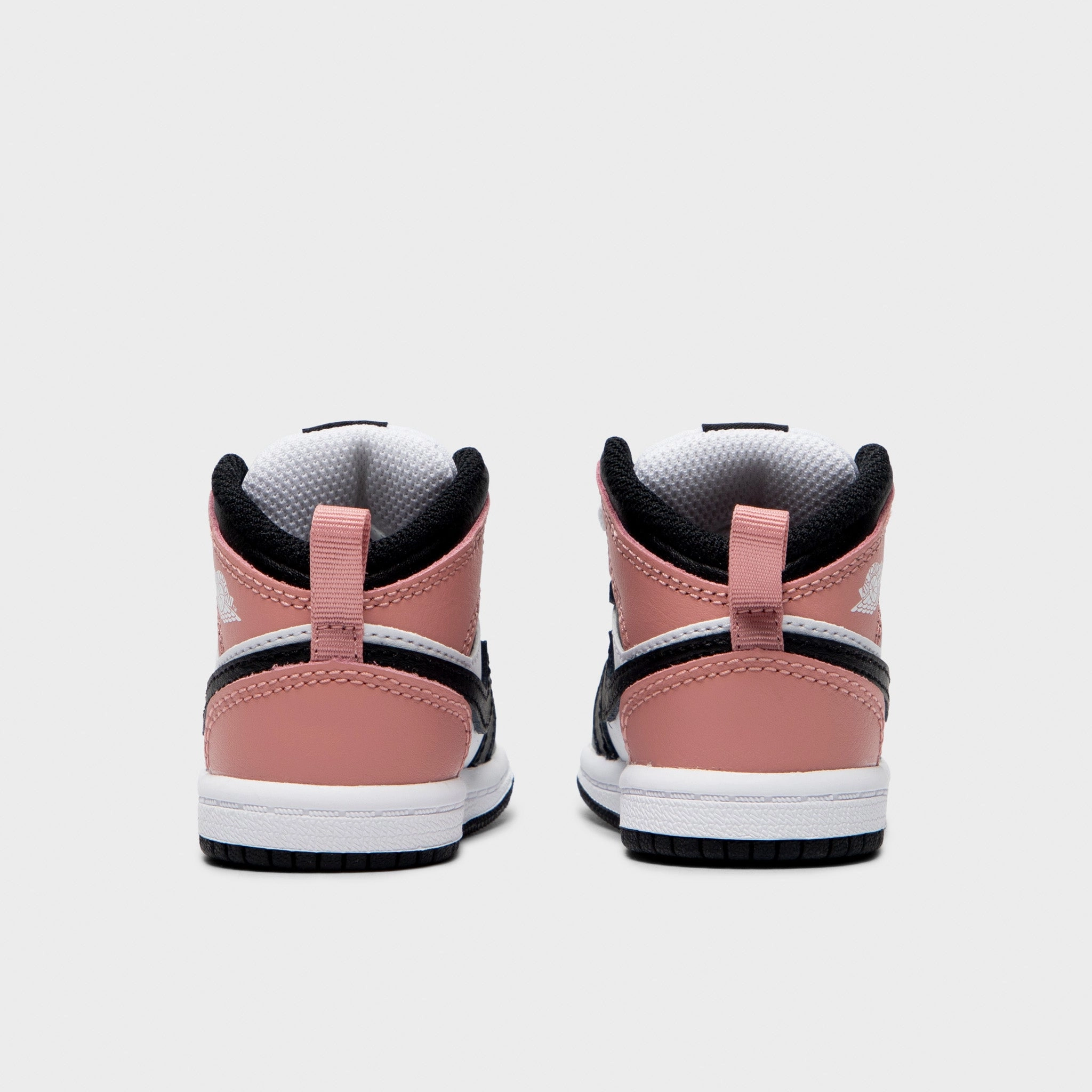 High Top Style Jordan 1 Mid TD White / Black - Rust Pink