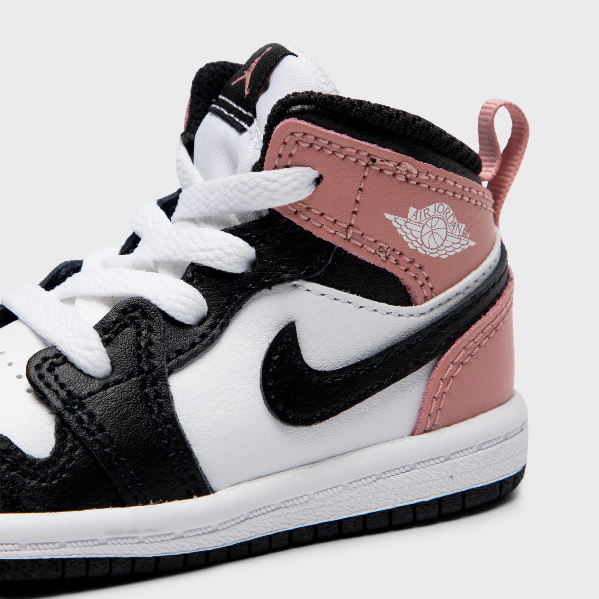 Game Ready Build Slip On Style Jordan 1 Mid TD White / Black - Rust Pink