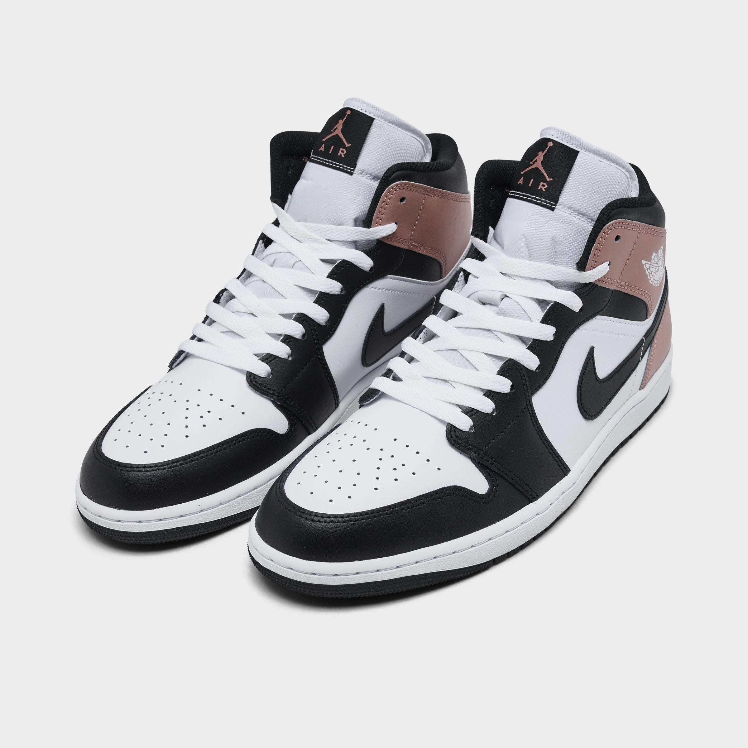 Convex Tread Configuration Jordan 1 Mid White / Black - Rust Pink