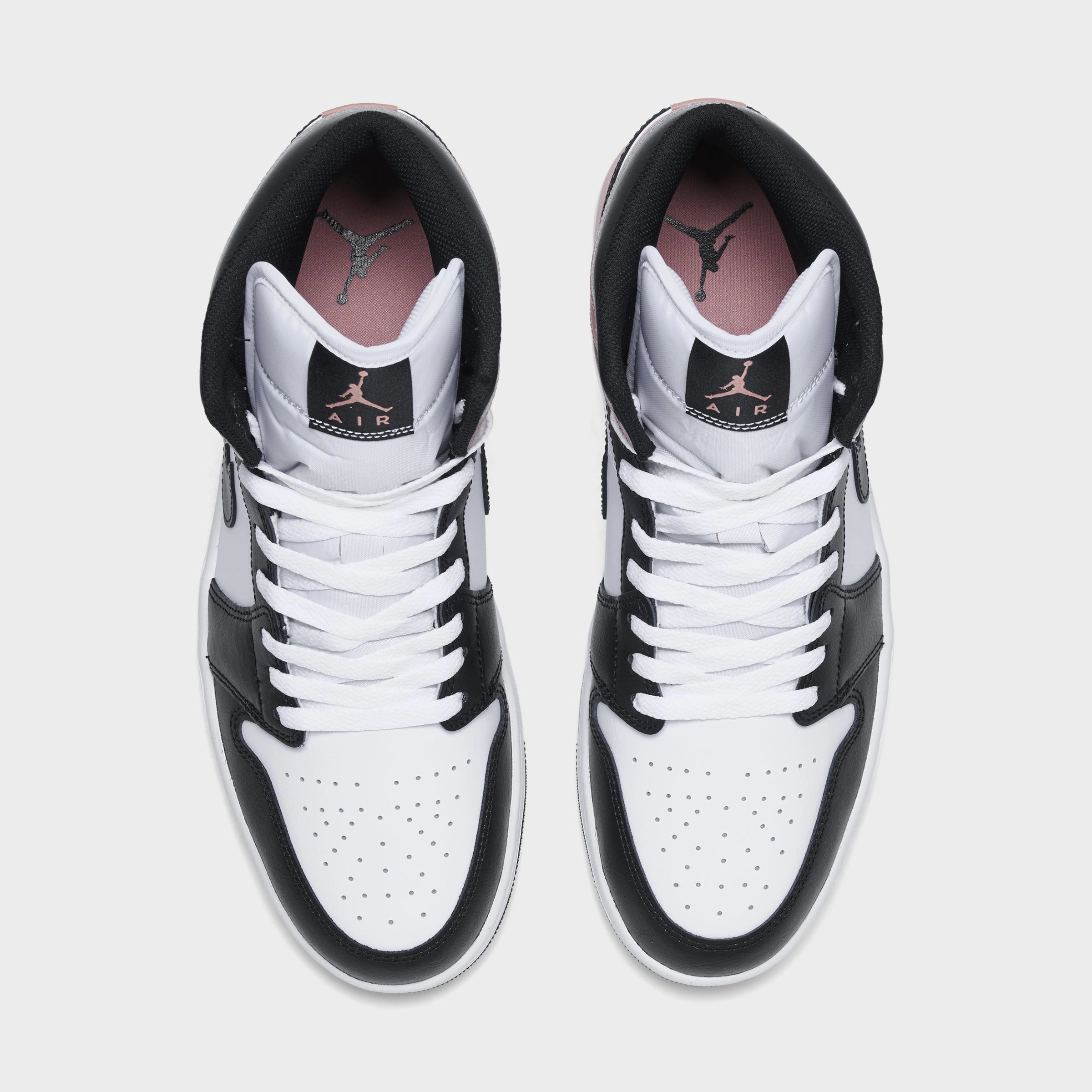 Water Resistant Light Motion Frame Jordan 1 Mid White / Black - Rust Pink