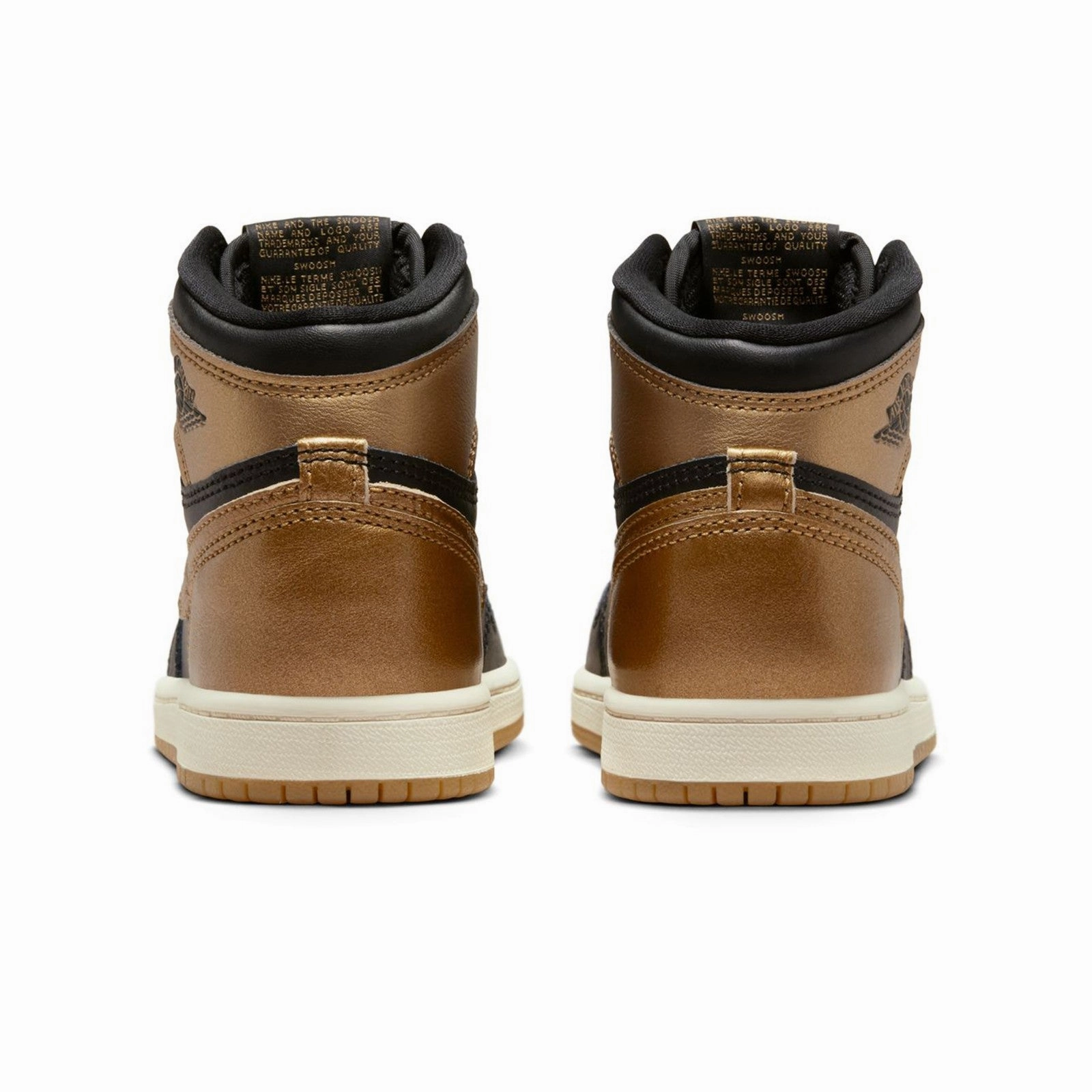 Compression Molded Heel Jordan 1 Retro High OG "Black and Gold" FD1412-071