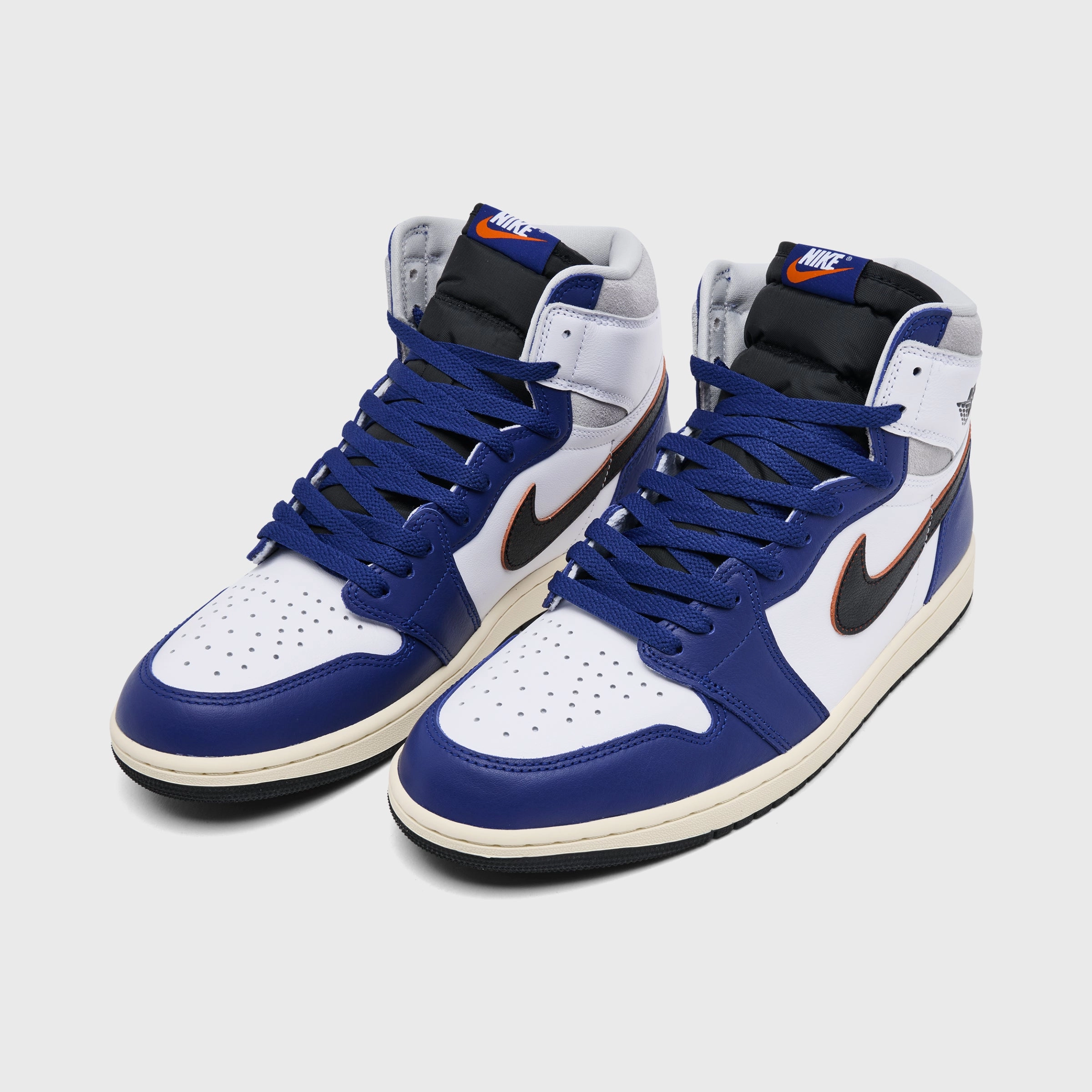 Jordan 1 Retro High OG White / Black / Neutral Grey - Deep Royal Blue AntiFriction All-Court Grip