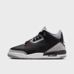 Jordan 3 Retro GS Black / Fire Red - Cement Grey Anti Slip