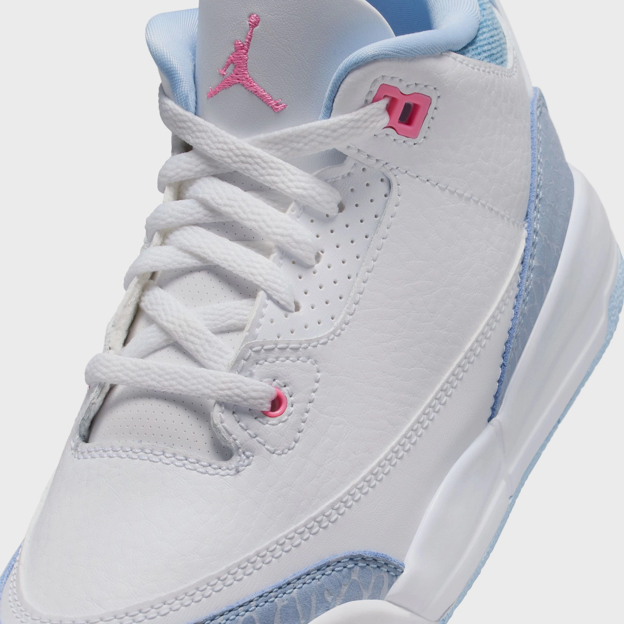 Jordan 3 Retro PS White / Pink Glow - Cobalt Bliss Versatile Footwear Heel Lock Technology