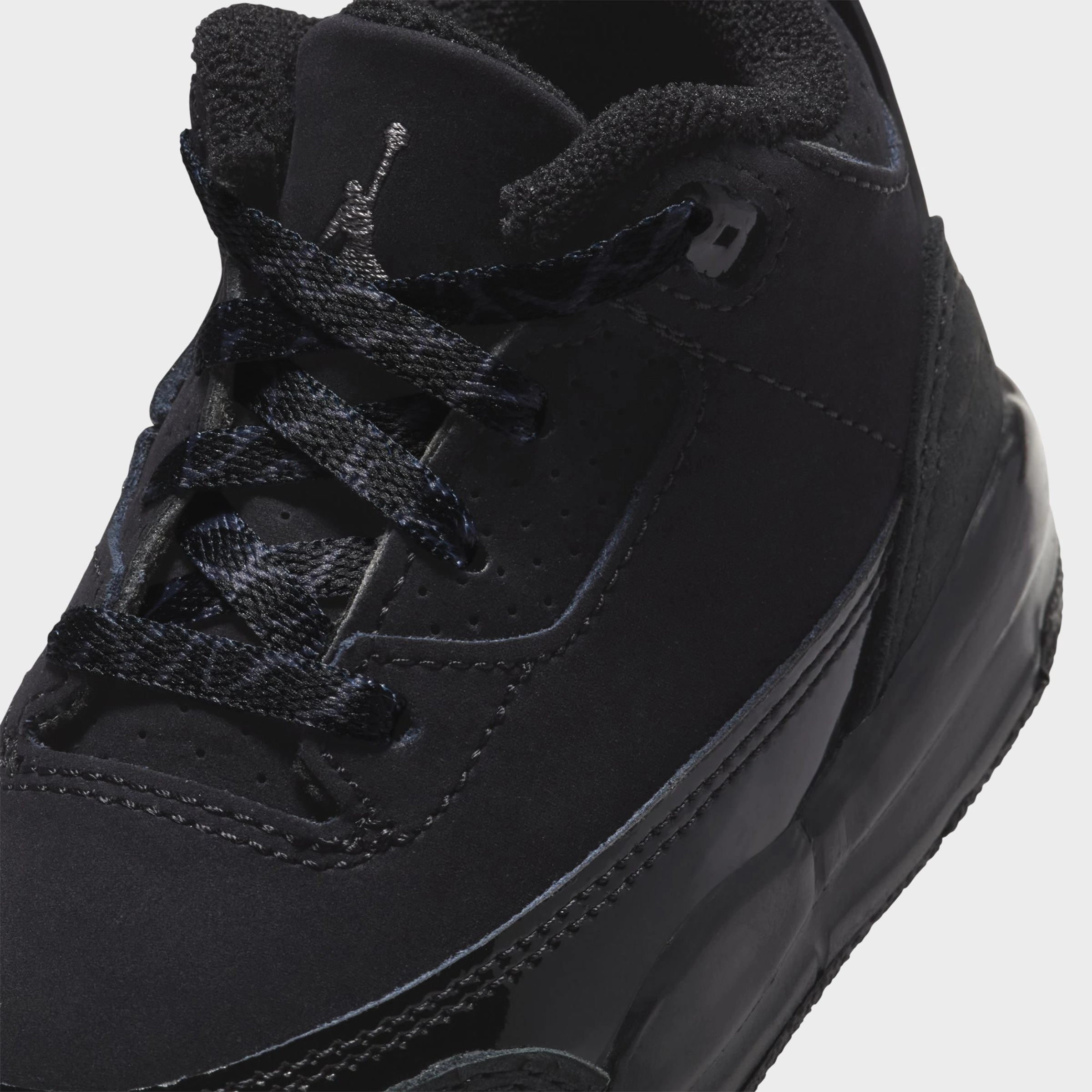 Jordan 3 Retro TD Black / Dark Charcoal - White SyntheticMaterial Tension Adjust Straps