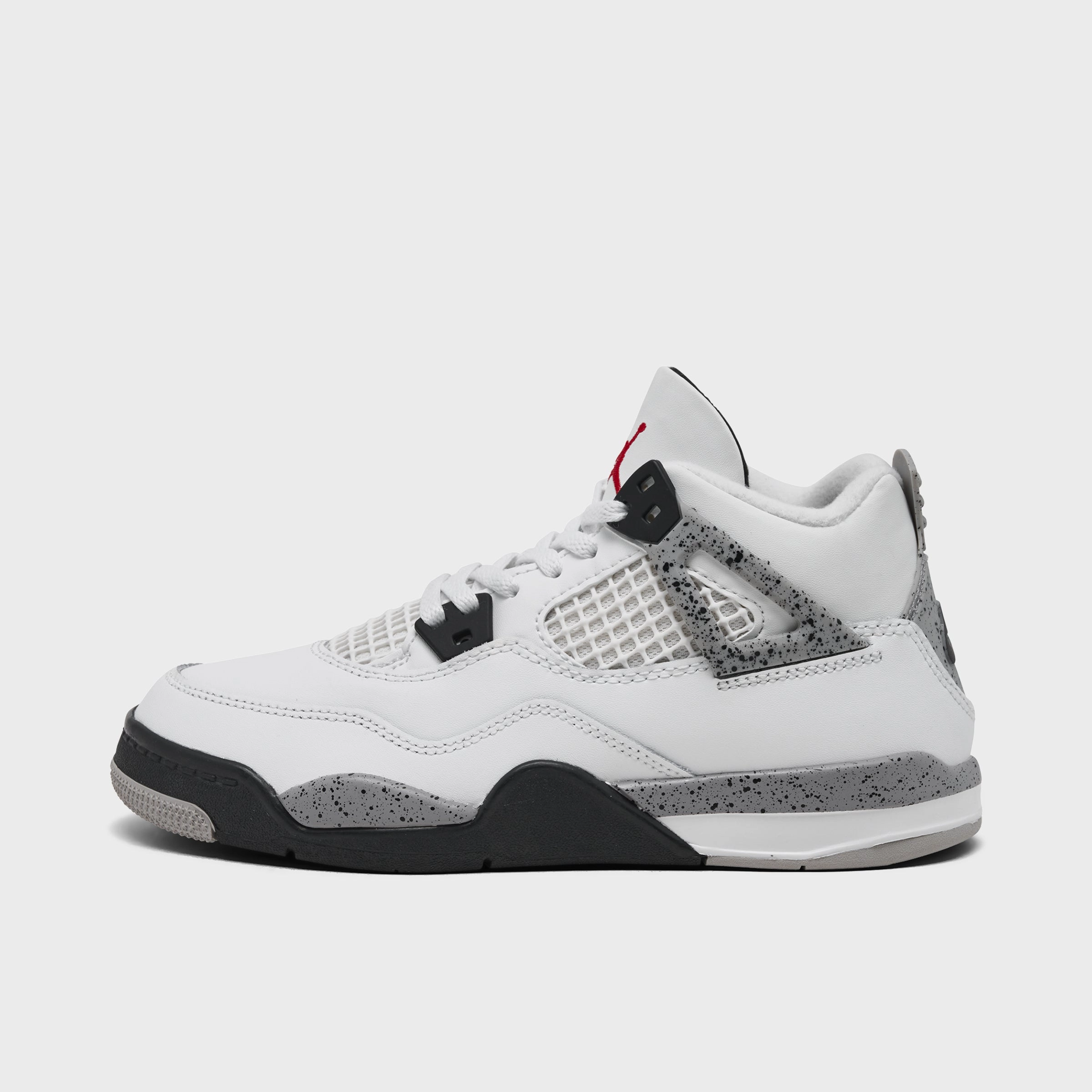 Jordan 4 Retro OG PS Summit White / Fire Red - Cement Grey Breathable Mesh Layer Dynamic Support System