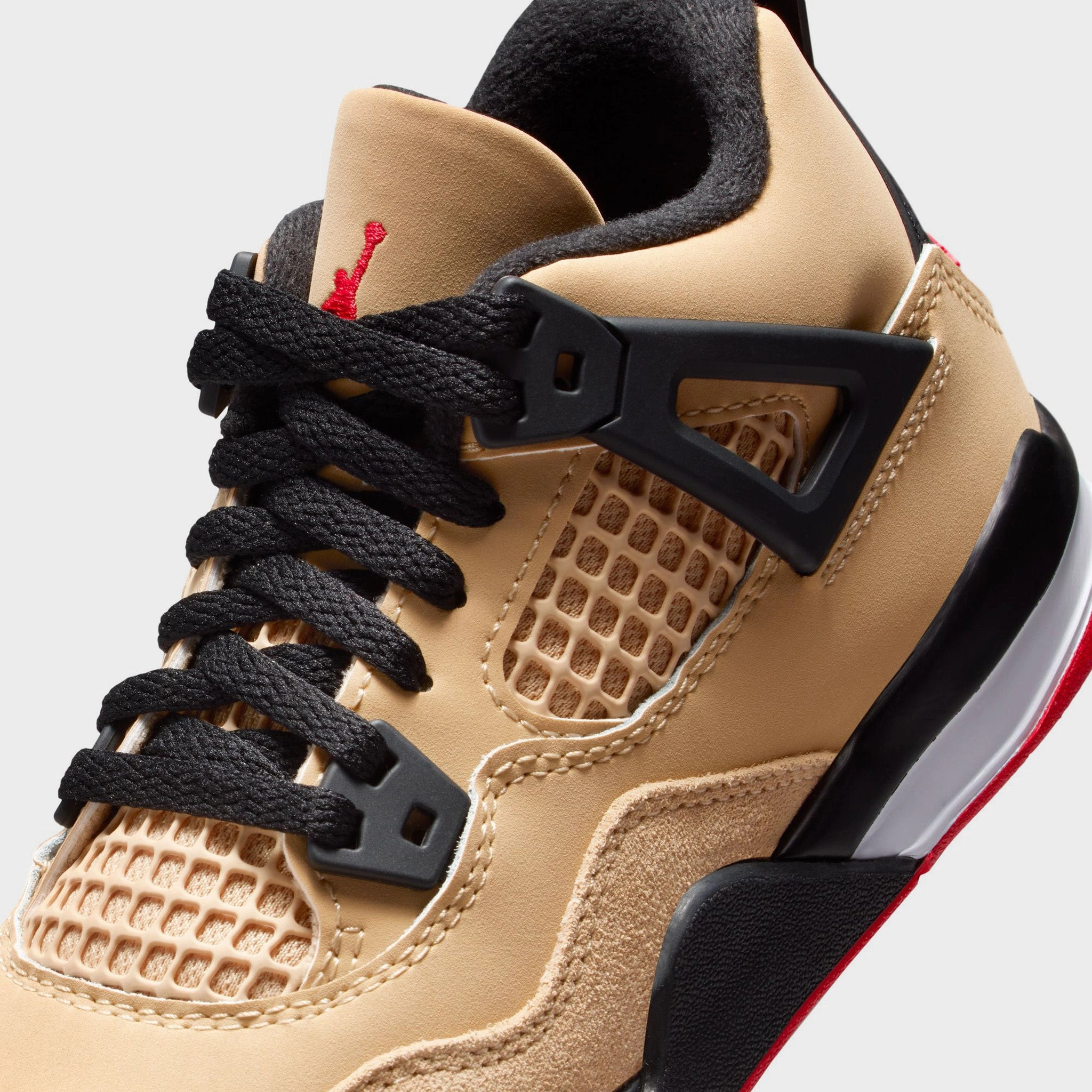 Lace Up Design Jordan 4 Retro PS Fire Red / Starfish - Sesame