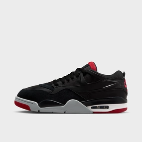 Heel lockdown Airflow channels Jordan 4 RM Black / Varsity Red - Wolf Grey