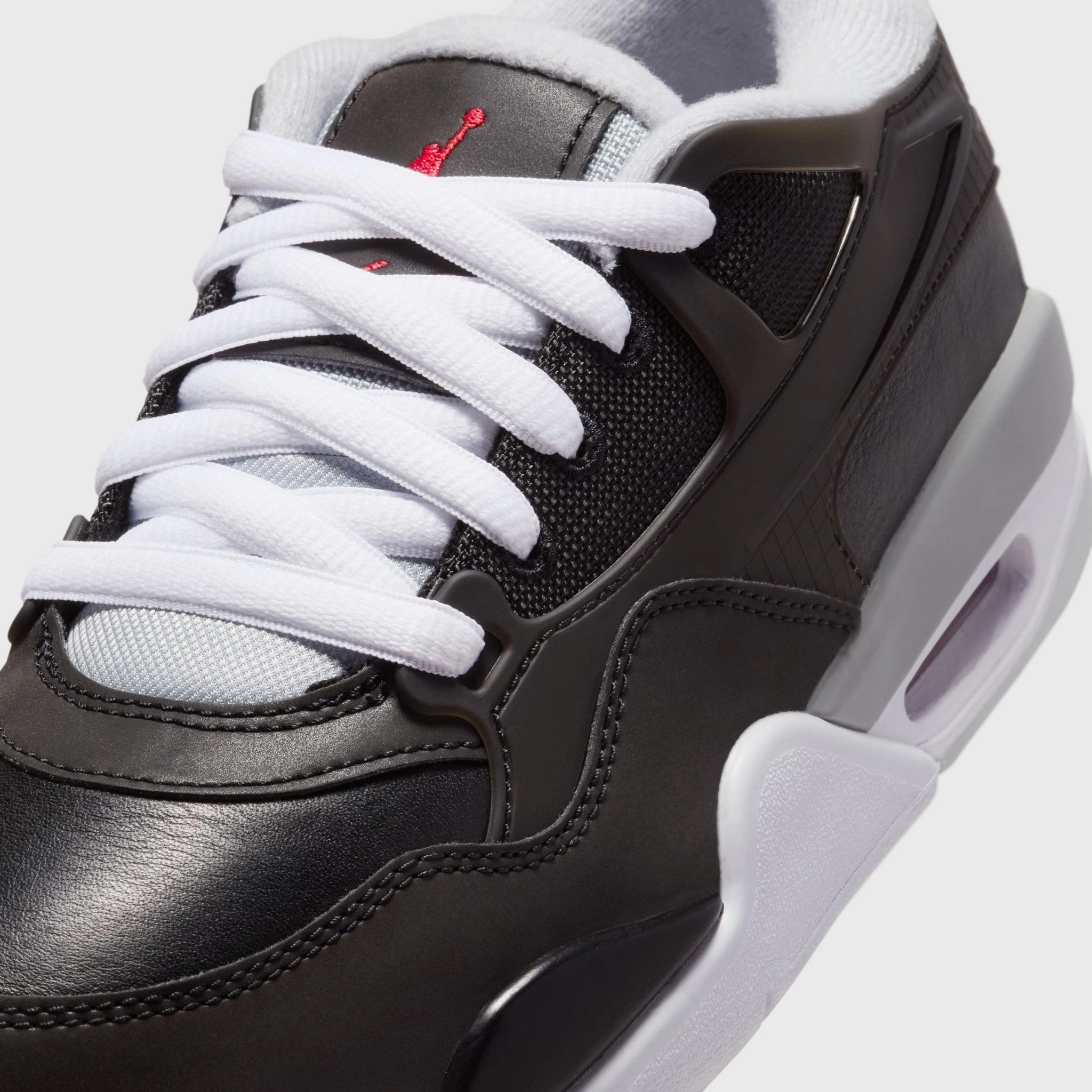 Jordan 4RM PRM GS Black / Fire Red - Wolf Grey microfiber Team Gear