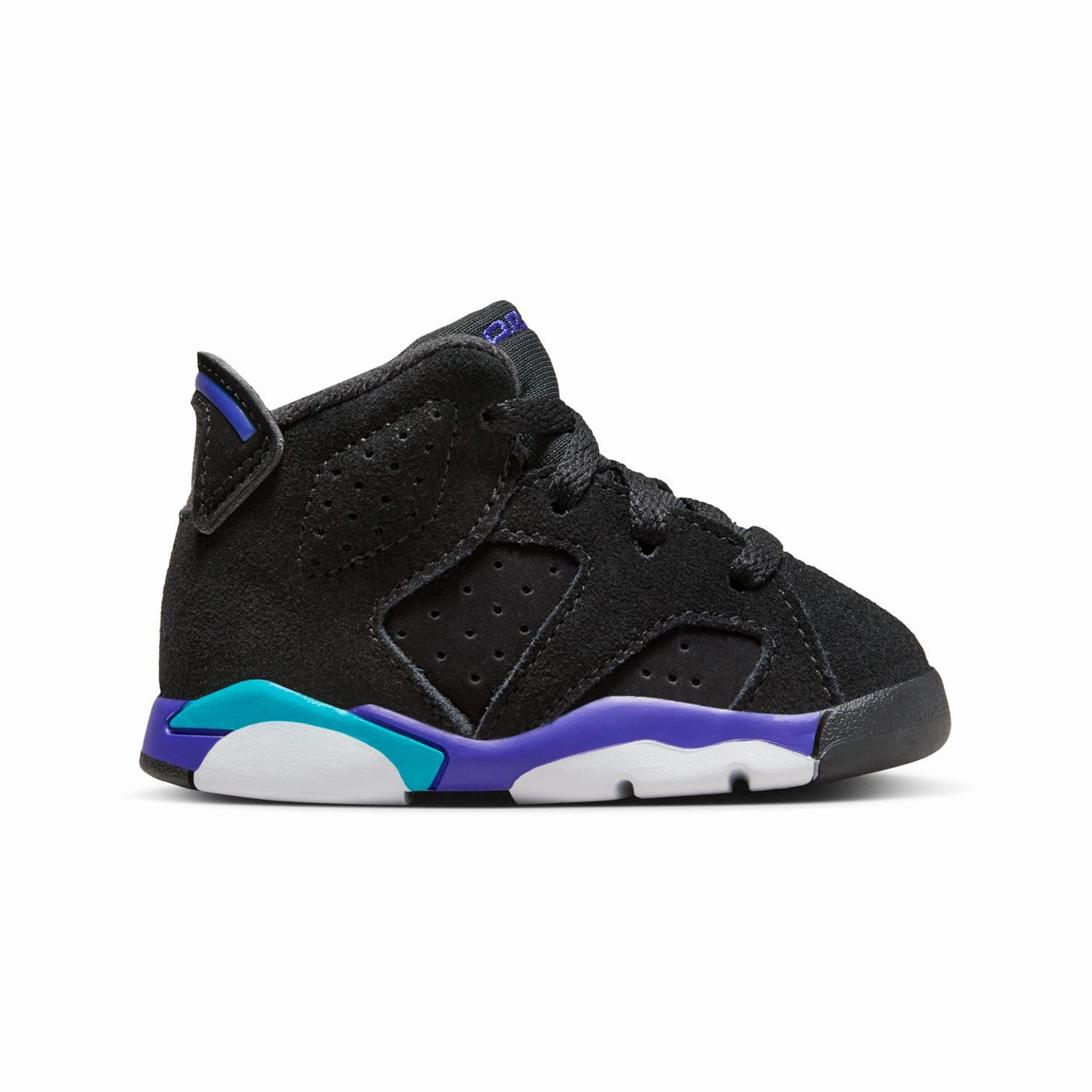 Jordan 6 Retro "Aqua" Toddler DV3606-004 Foot Style