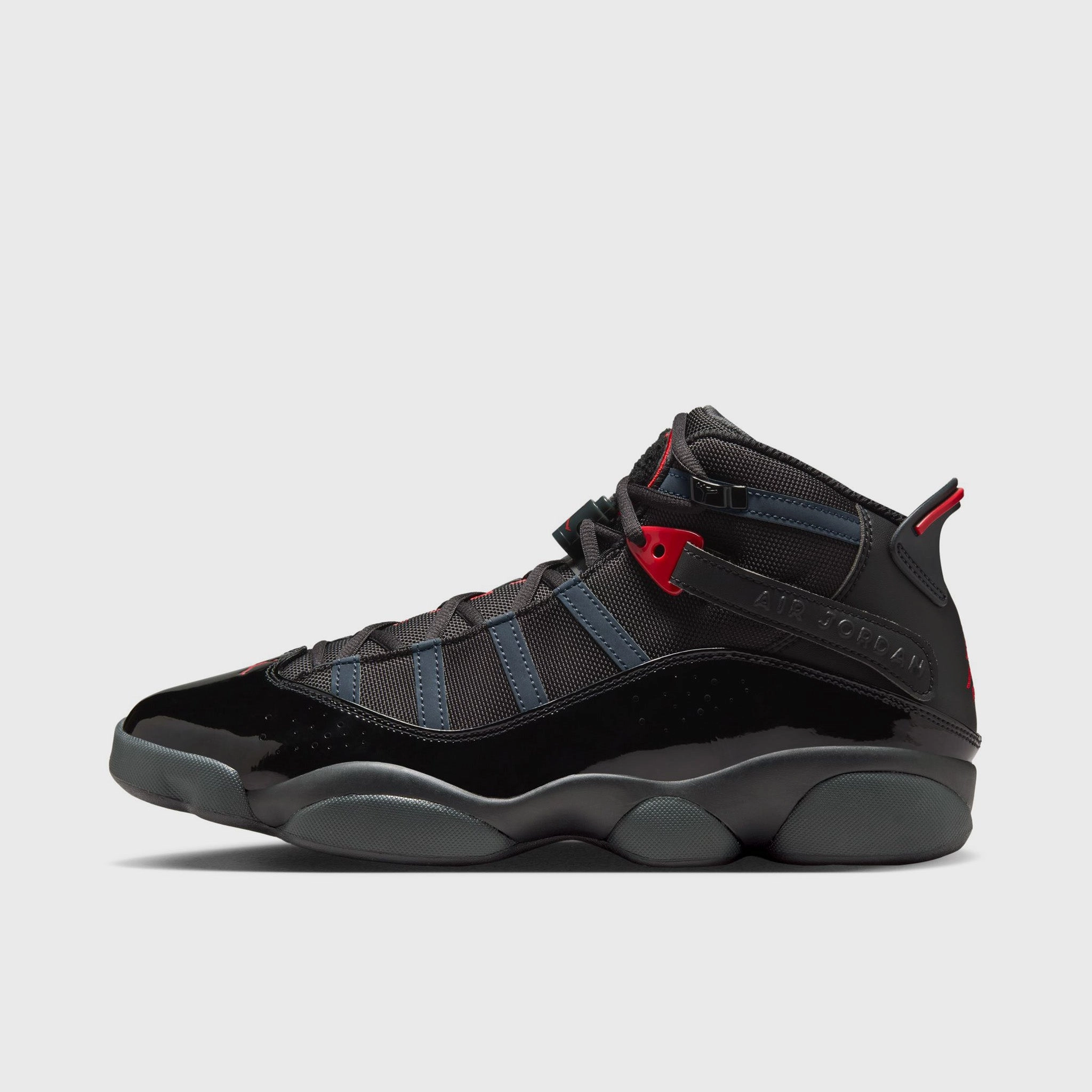 Flexible Arch Structure Outdoor Agility Jordan 6 Rings Black / Fire Red - Anthracite