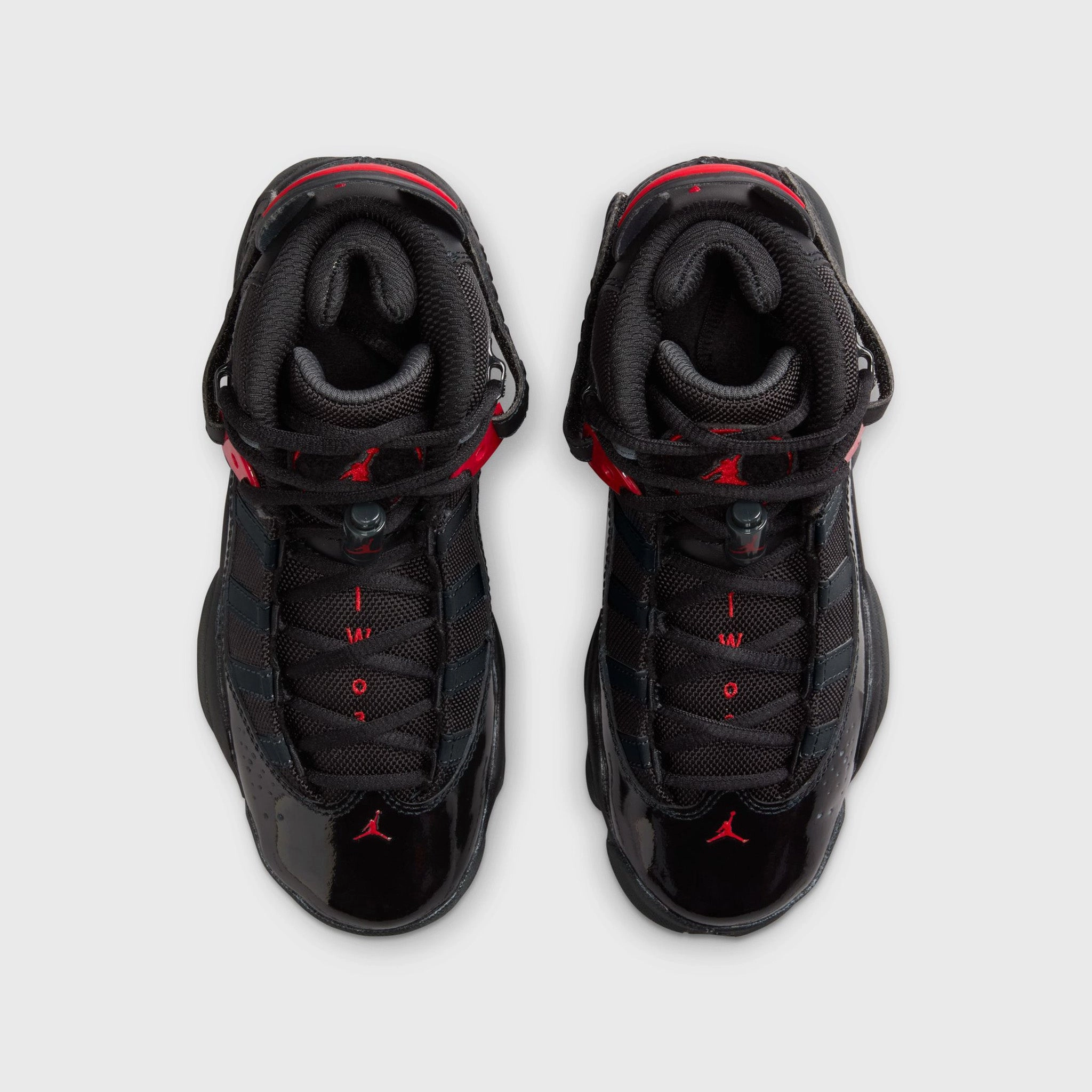 Jordan 6 Rings GS Black / Fire Red - Anthracite Zero Break In Feel Professional Stability