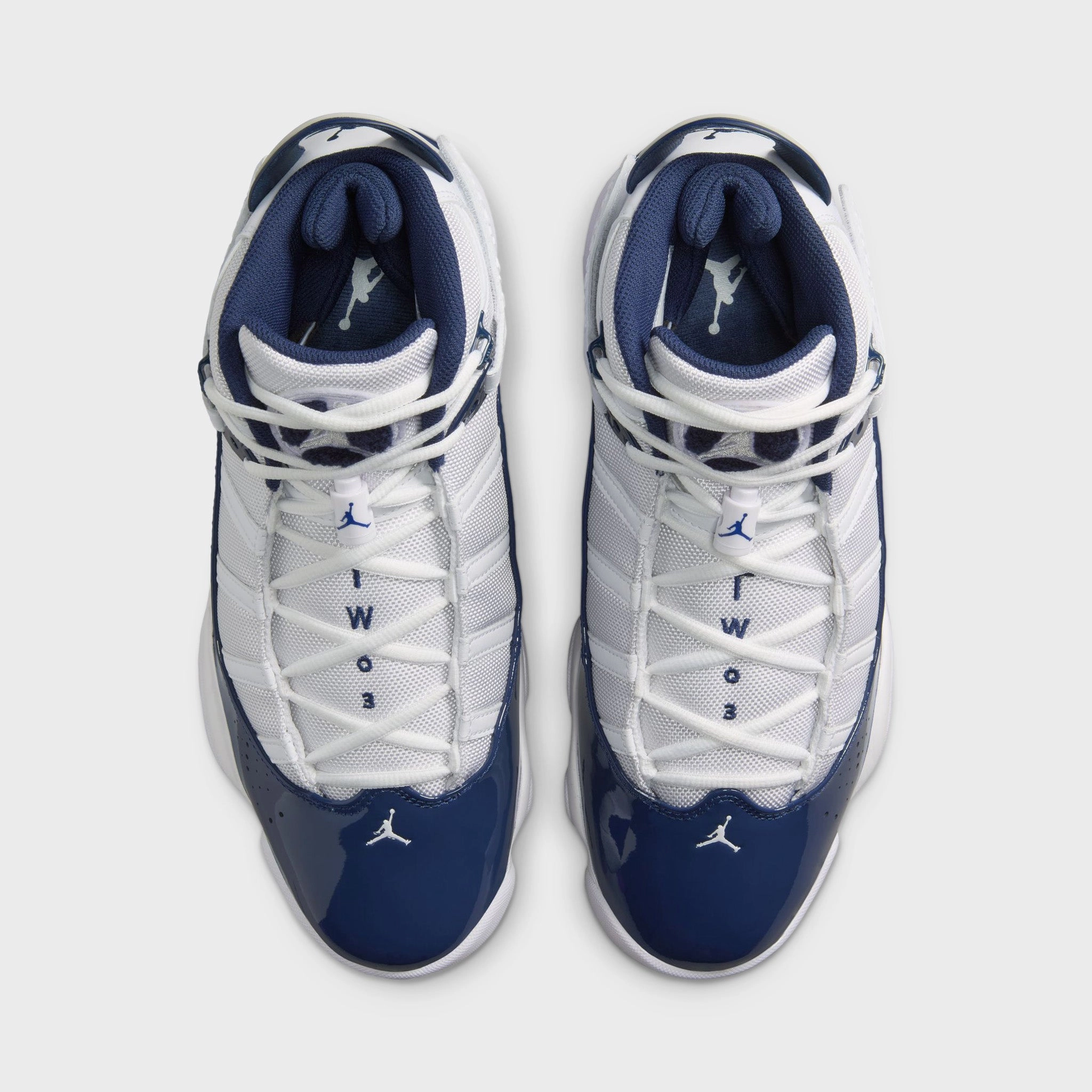 SyntheticFlexibility Endurance Wear Jordan 6 Rings White / Midnight Navy - Neutral Grey