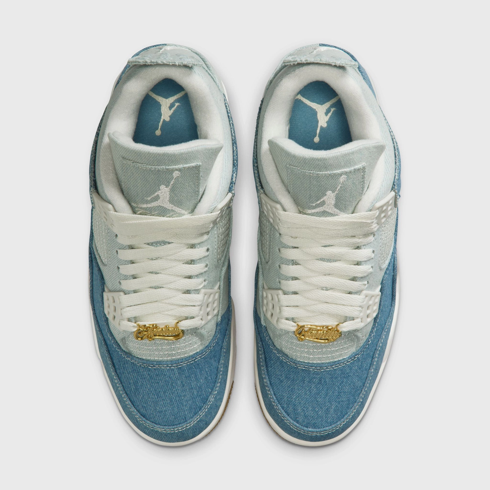 Jordan Women's 4 Retro Sail / Gum Light Brown - Worn Denim Synthetic Outsole