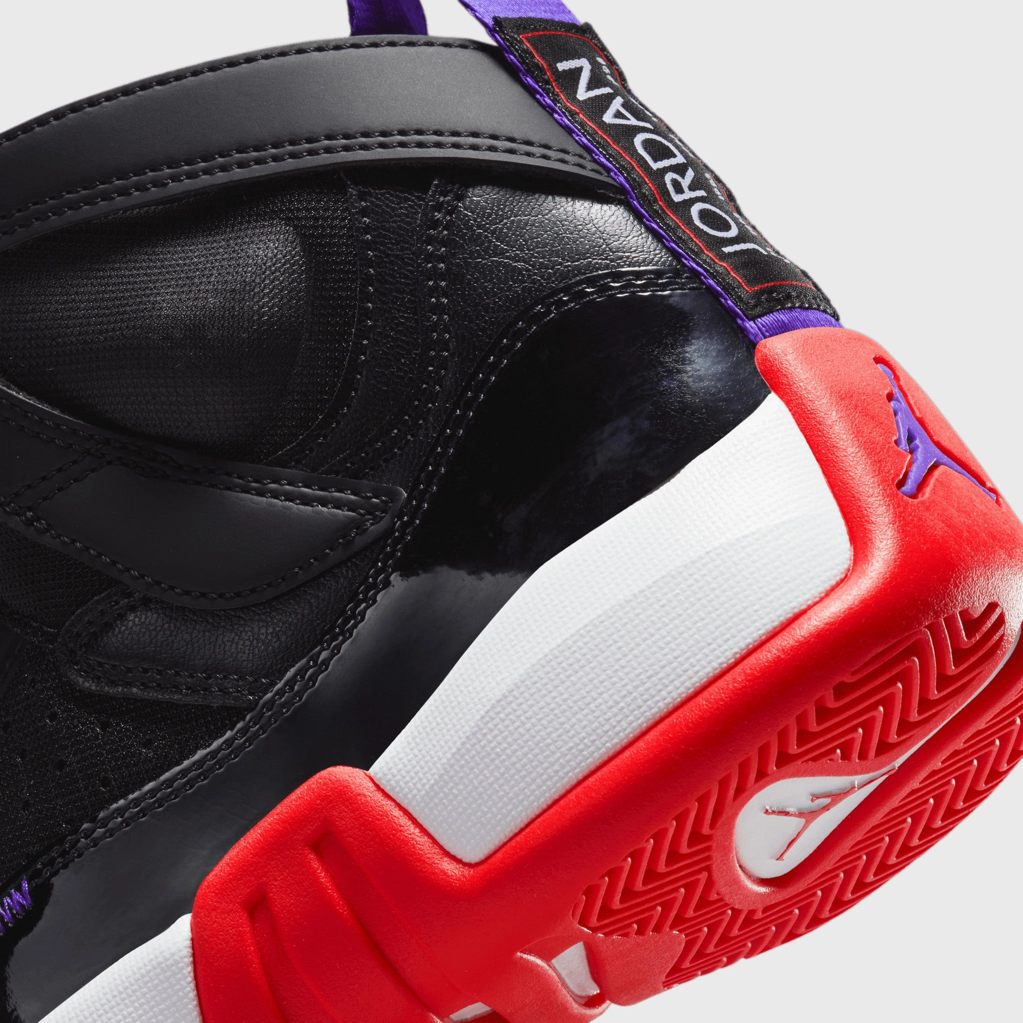 Comfortable Forefoot Microfiber Reinforcement Jordan Women's Jumpman Two Trey Black / True Red - Dark Concord