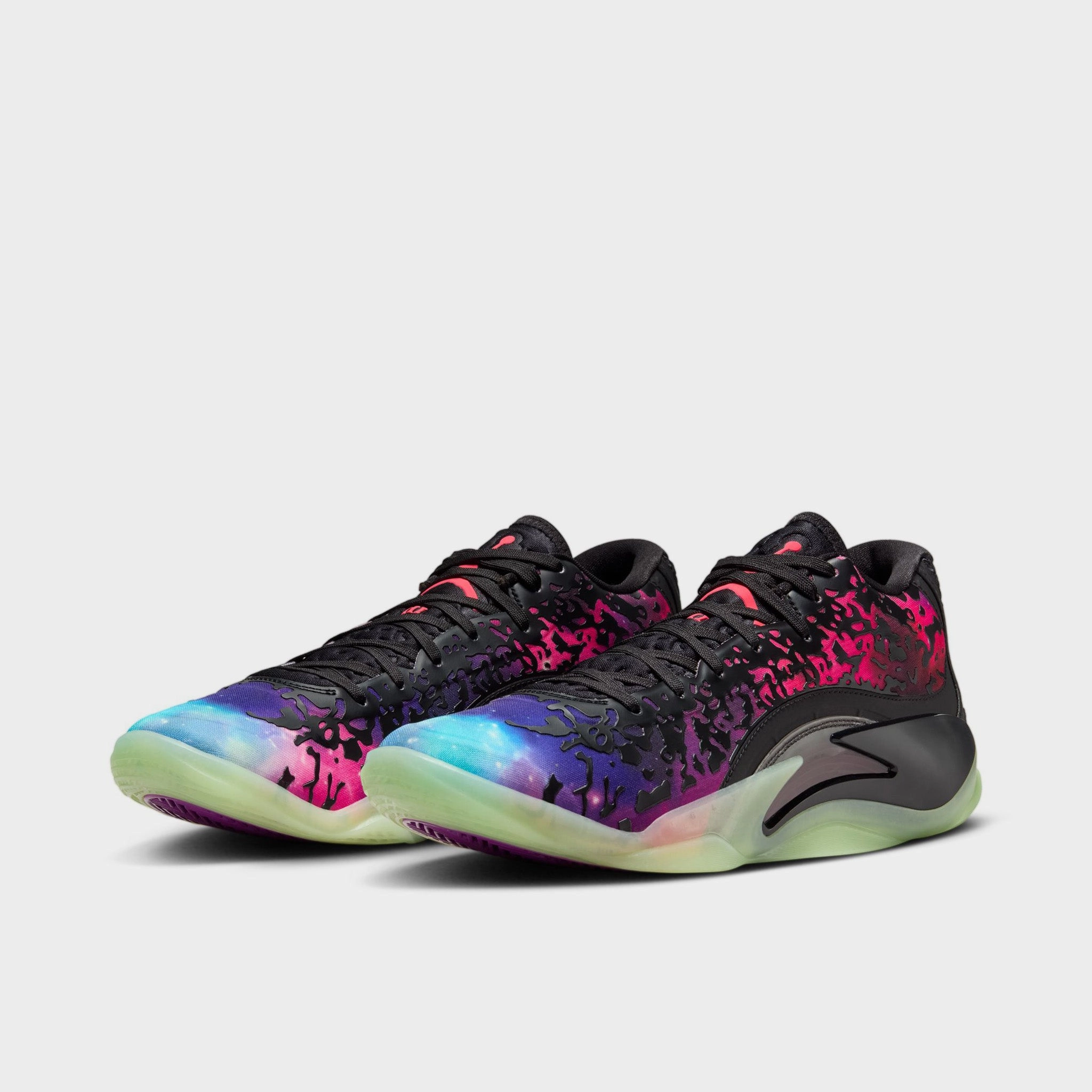 High Rebound EVA Foam Jordan Zion 3 Black / Solar Red - Vivid Purple