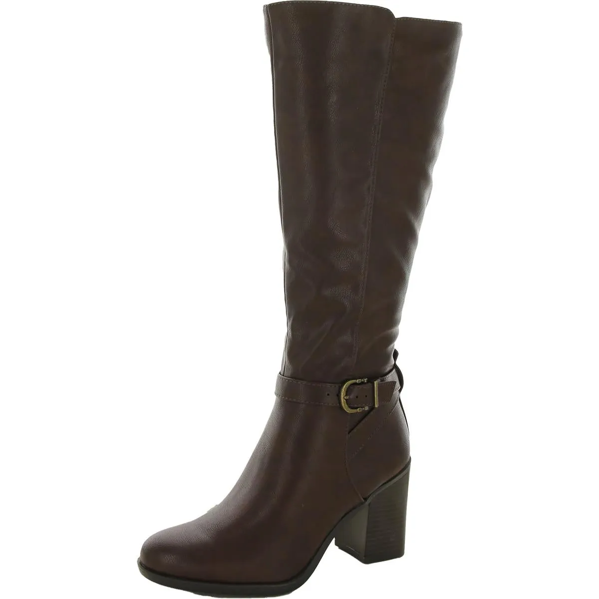 Joslynn Womens Faux Leather Wide Calf Knee-High Boots Breathable Nature Lover
