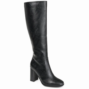 Journee Collection Women's Tru Comfort Foam Extra Wide Calf Karima Boot Brogue Detail