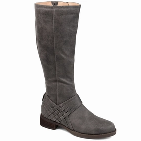 Low Profile Rainy Day Commuter Journee Collection Womens Meg Stacked Heel Riding Boots