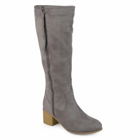 Journee Collection Womens Sanora Stacked Heel Riding Boots Block Heel