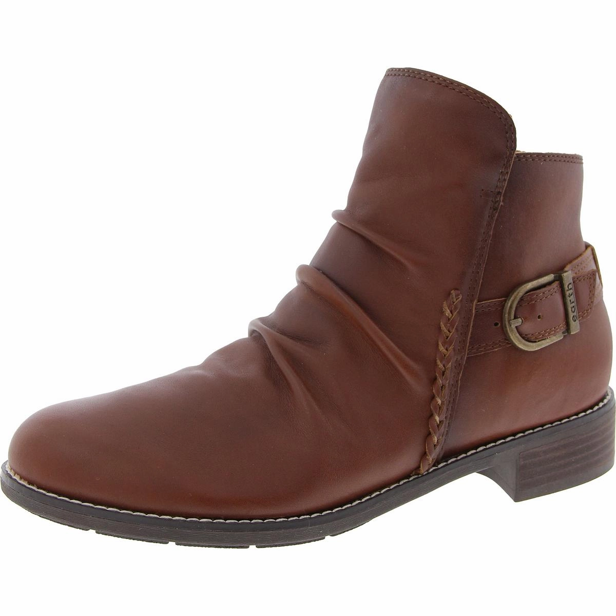 NAIRA Womens Leather Zipper Ankle Boots Hybrid style