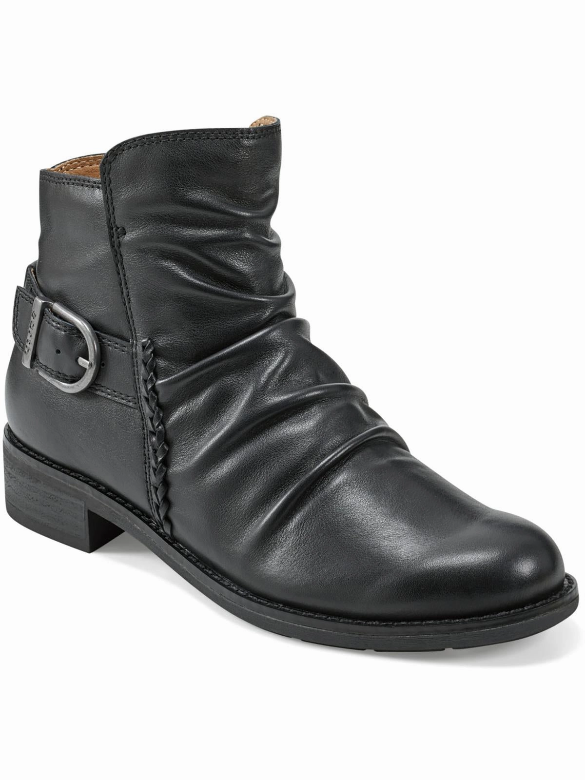 NAIRA Womens Leather Zipper Ankle Boots Comfort Lining All Day Wear