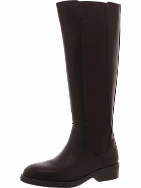 Julip Womens Tall Faux Leather Knee-High Boots Anti-static Comfortable Posture