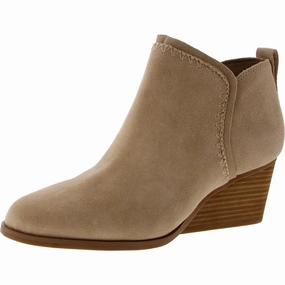 Kaia Womens Faux Suede Solid Booties Wide Cut Durable Shell Urban Traveler