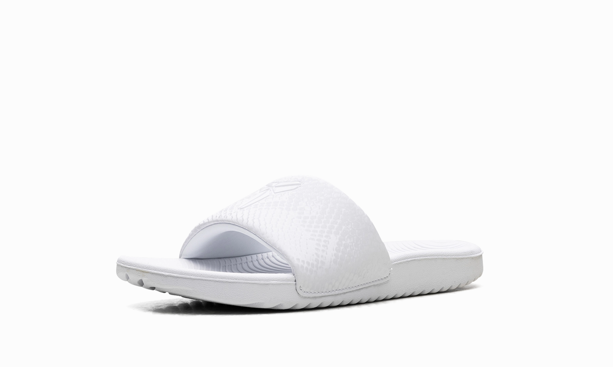 Kawa Slide GS "Kobe Bryant - Triple White" Zero Drop Platform adjustable lacing system