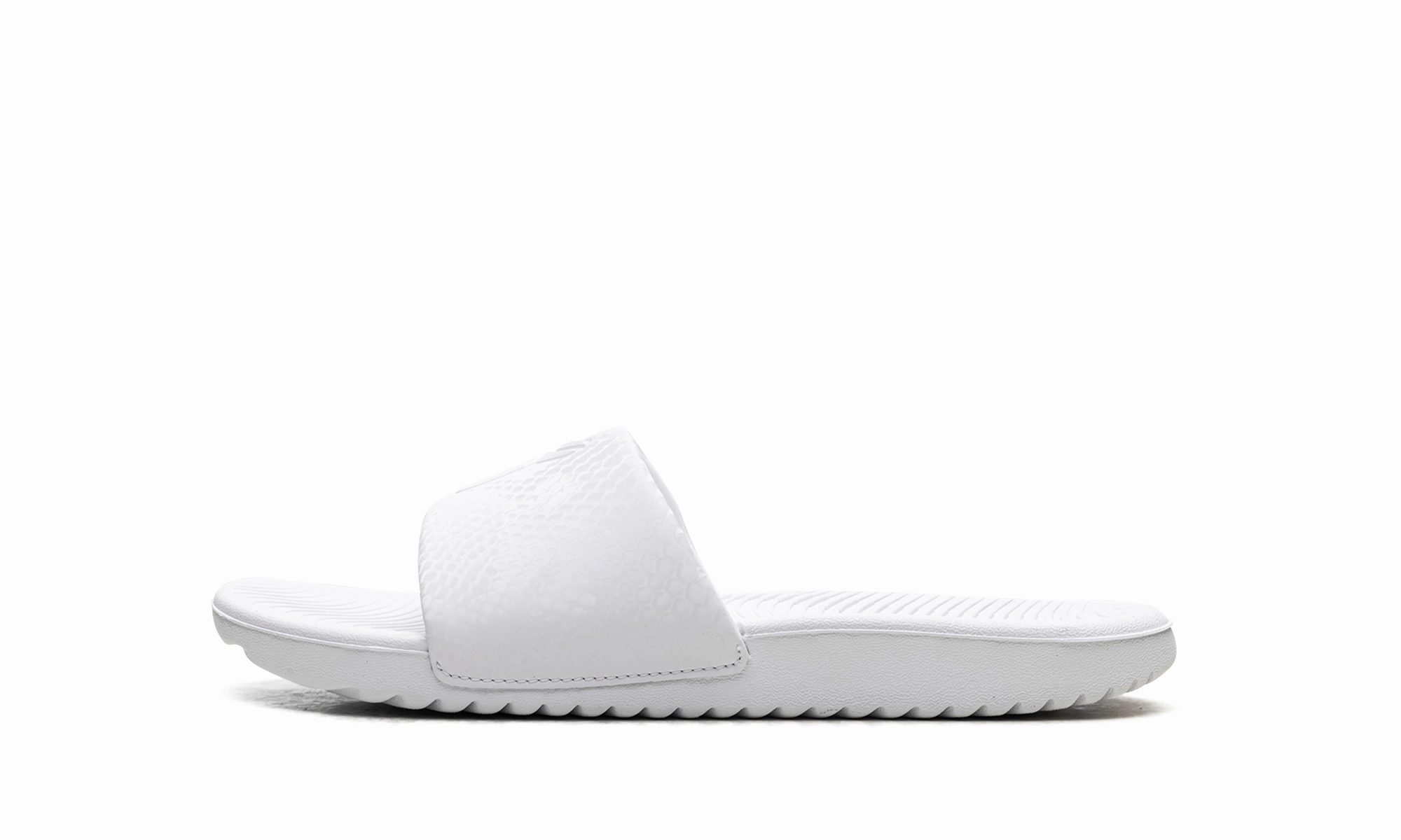 Kawa Slide GS "Kobe Bryant - Triple White" Oxygenated Mesh Panels Flexible Construction