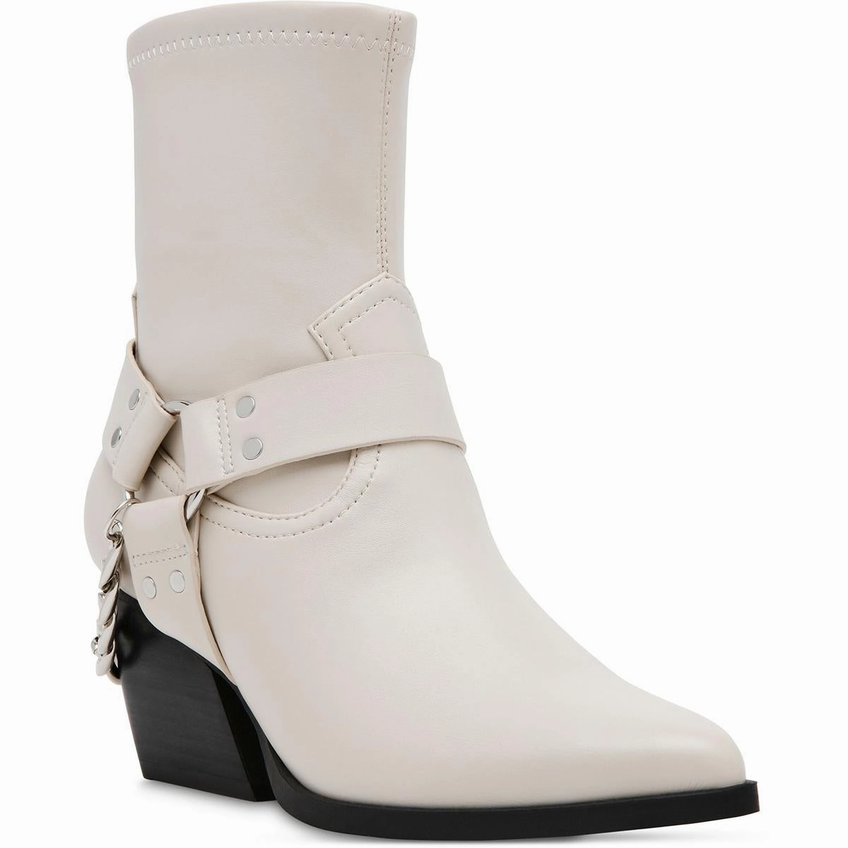 KEELER Womens Chain Manmade Motorcycle Boots Snow Explorer