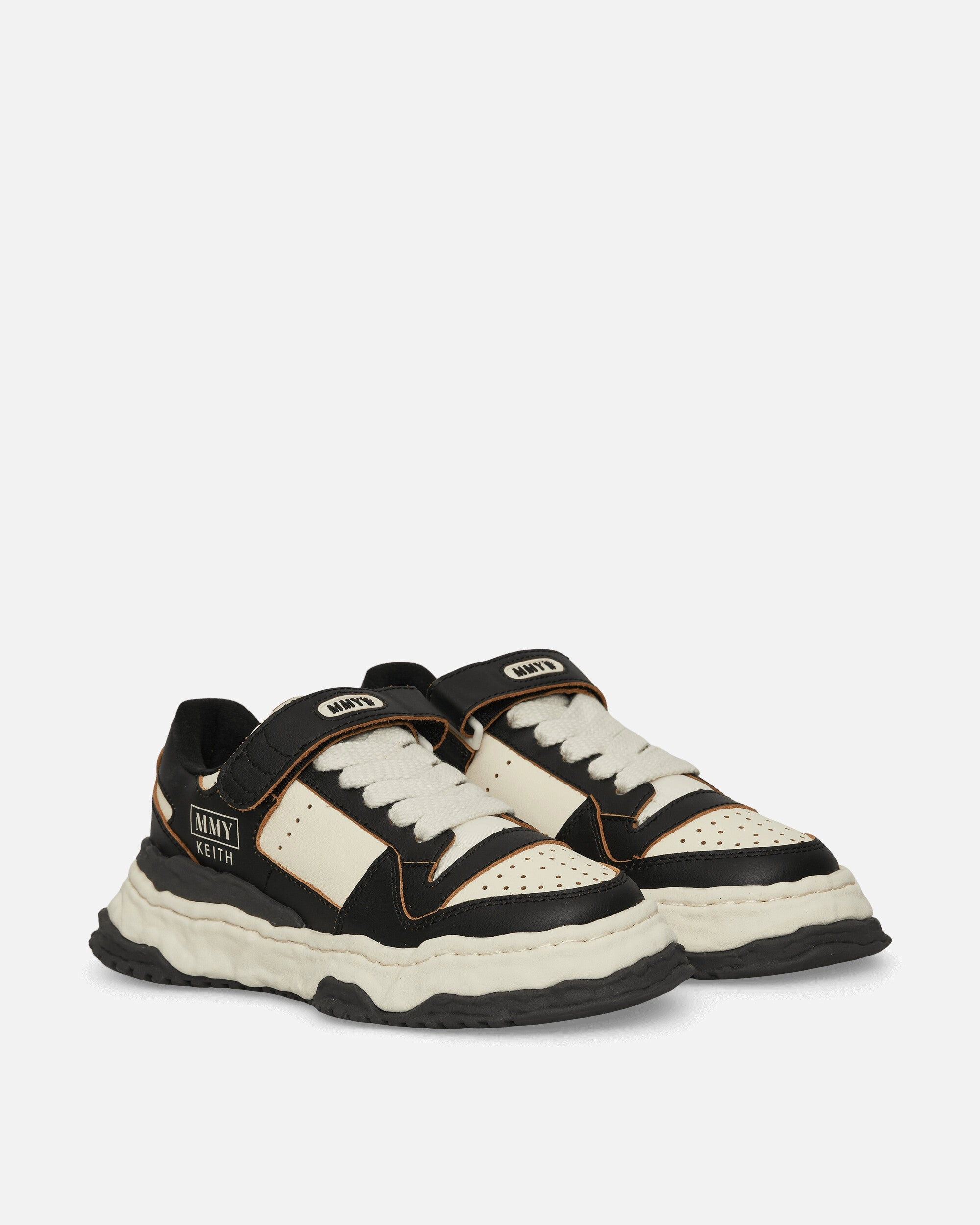 Breathable Outsole Vents Daily Walk Keith OG Sole Leather Low Sneakers Black / White