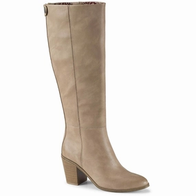 Kiara Womens Button Leather Knee-High Boots Low Profile Rough Terrain Neutral Finish