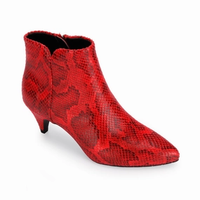 Kick Bit Womens Snake Print Faux Leather Booties Wild Soul