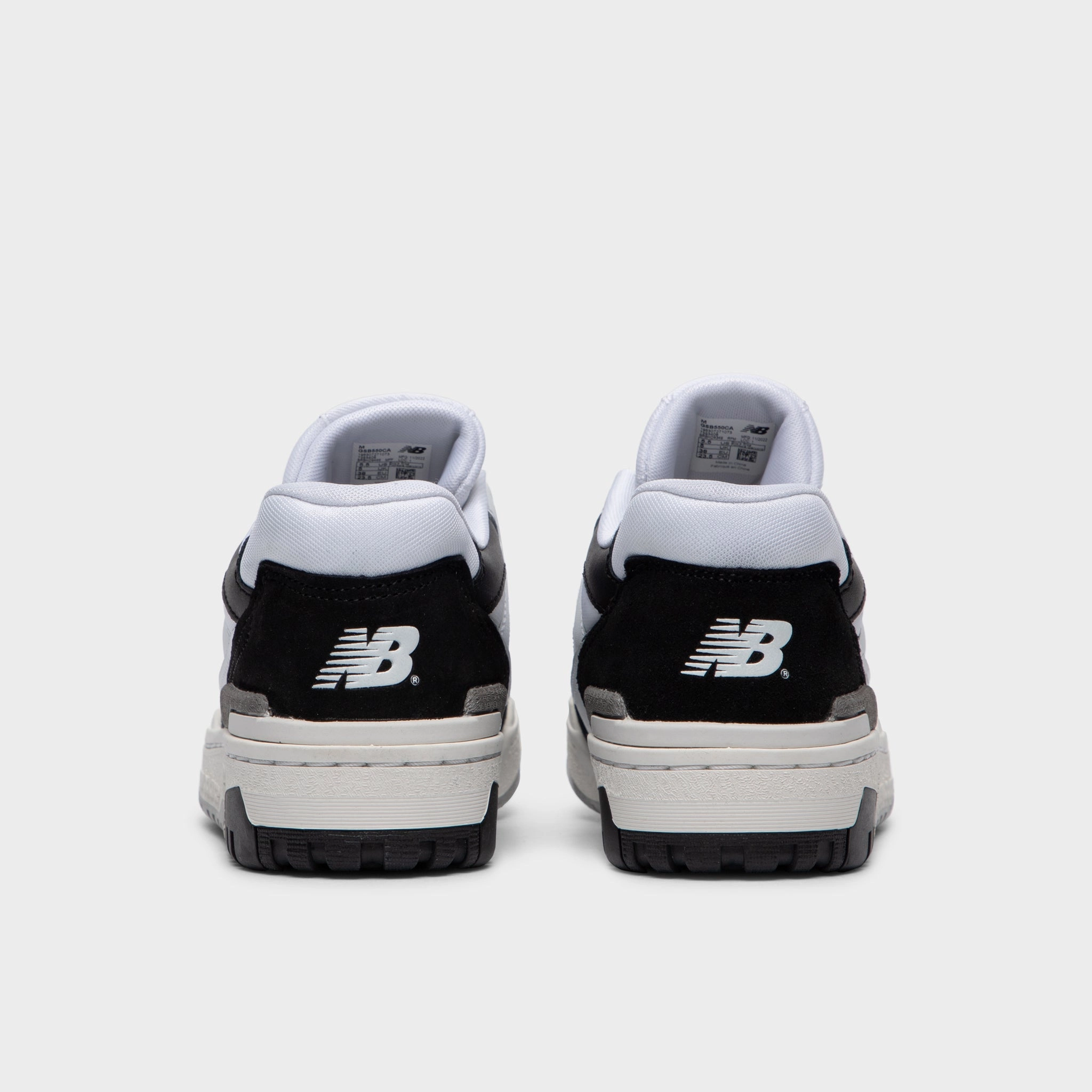 New Balance Junior Boys' GSB550CA White / Black Tear Resistant Upper Court Style Comfort