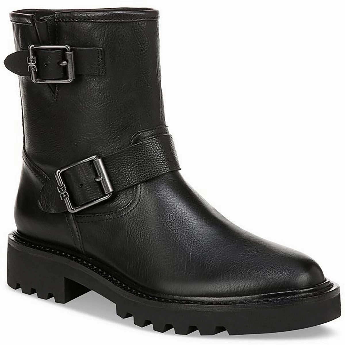 Kinsley Womens Leather Pull On Ankle Boots Trendy Look