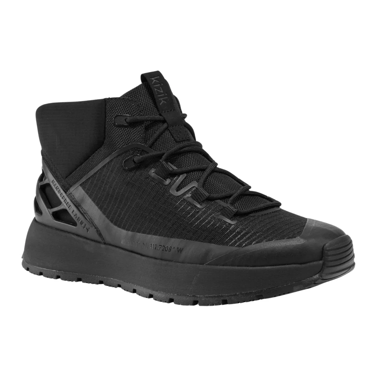 Kizik Men's Wasatch Mid Blackout Padded Interior Weekend Wanderer