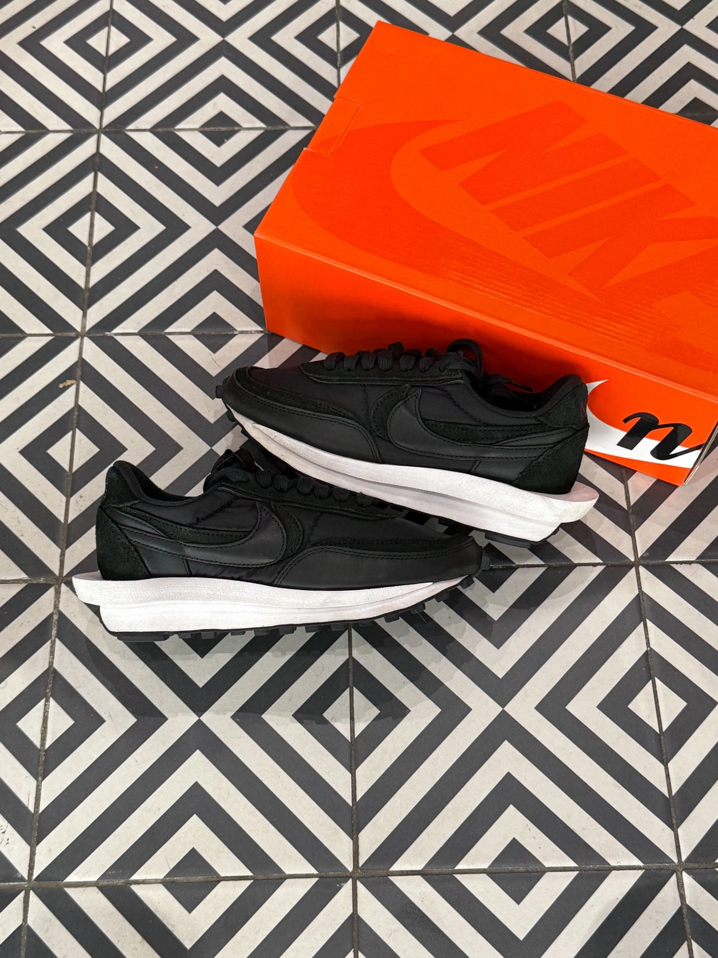 Long Wear Sacai LD Waffle Nylon Black (Taille 37,5)