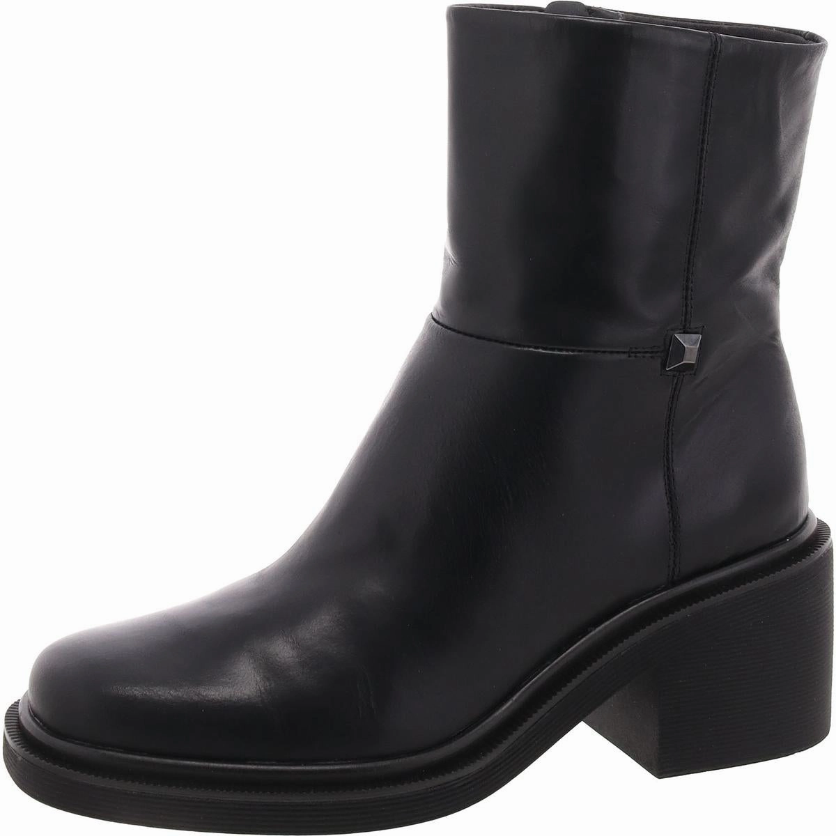 Cushion Zone Quick Move Kyra Womens Zipper Leather Mid-Calf Boots