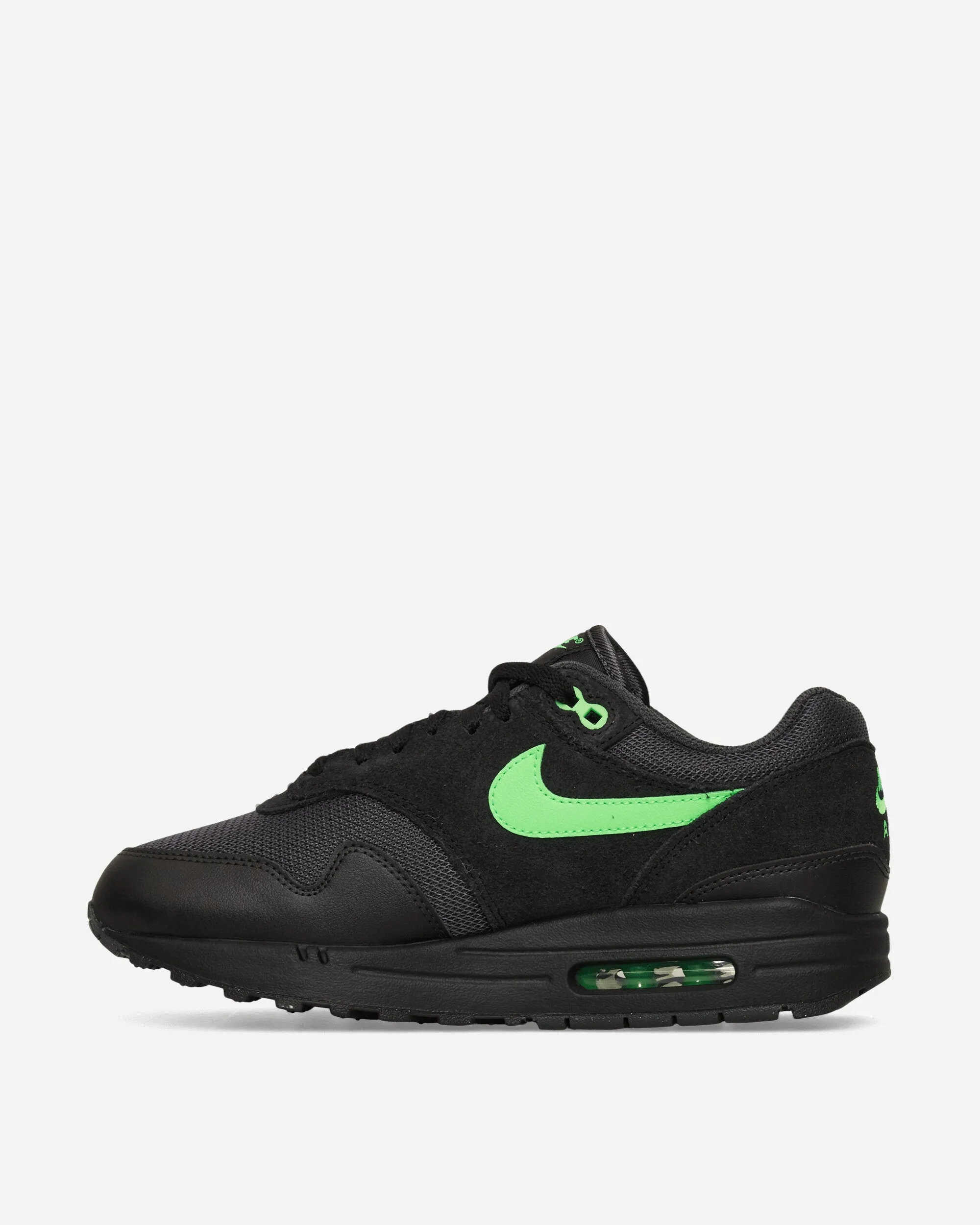 Pressure Mapped Outsole Air Max 1 Essential Sneakers Anthracite / Green Strike / Black