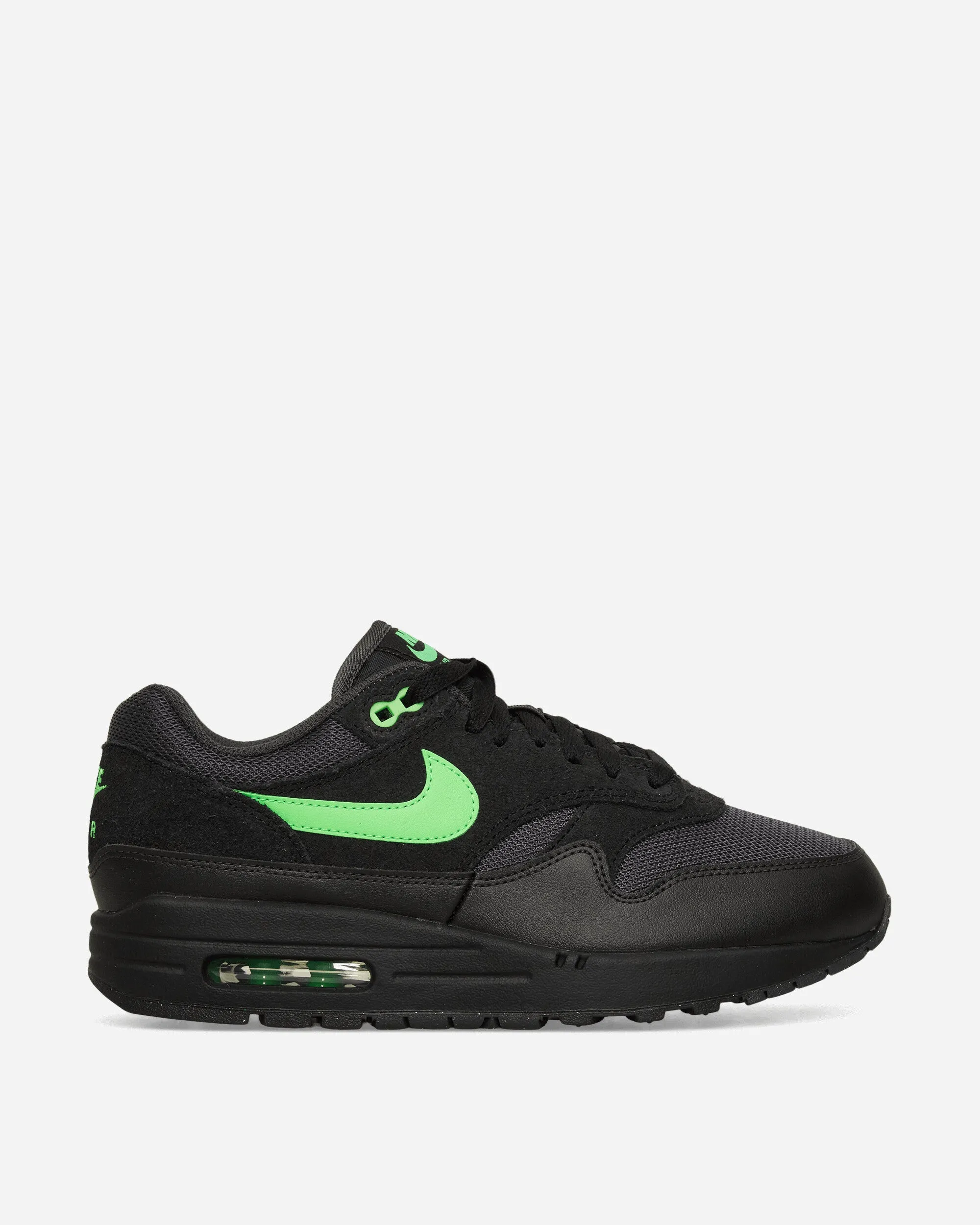 Comfortable Midsole Quick Adaptation Air Max 1 Essential Sneakers Anthracite / Green Strike / Black